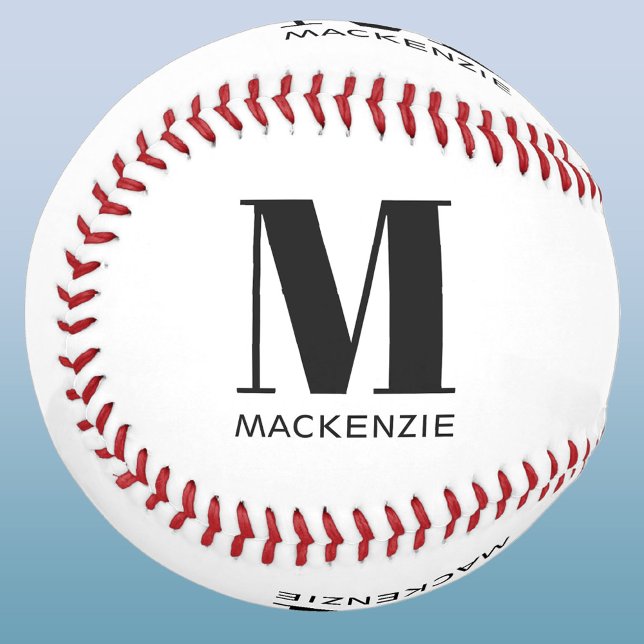 Einfaches monogramm Anfangsbuchstabe Name Personal Baseball (Simple monogram initial custom name unique baseball)