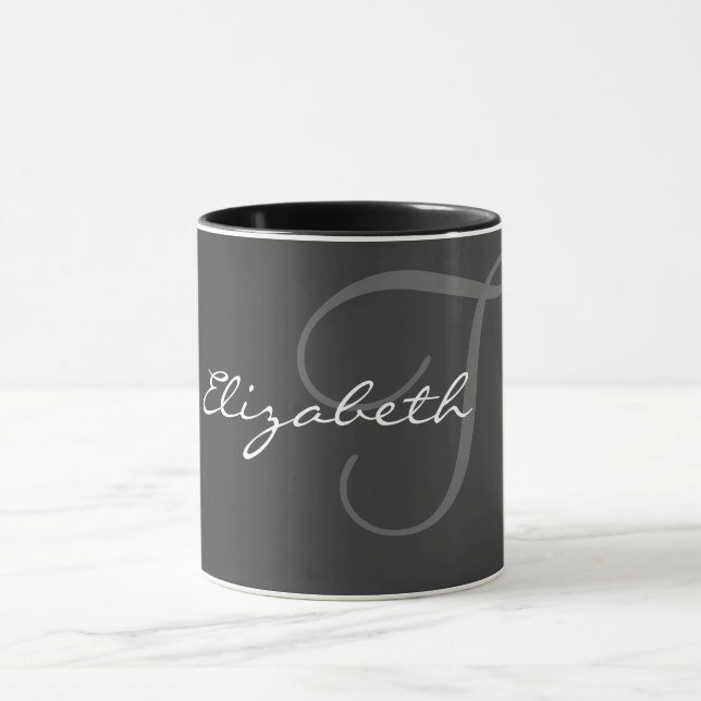 Einfaches Monogramm-Design Tasse (Zentrum)