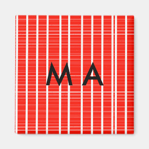 Einfaches Monogramm füge deinen Namensbuchstaben h Magnet