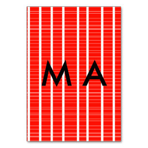 Einfaches Monogramm füge deinen Namensbuchstaben h Tischnummer