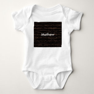 Einfaches Monogramm füge deinen Namensbuchstaben M Baby Strampler