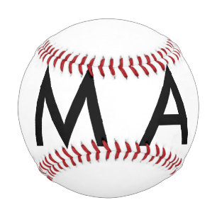 Einfaches Monogramm füge deinen Namensbuchstaben M Baseball