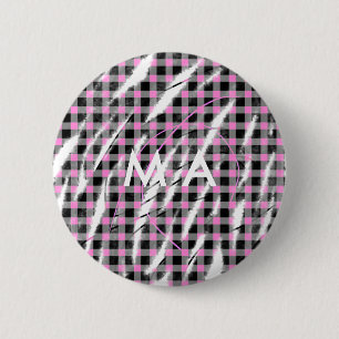 Einfaches Monogramm füge deinen Namensbuchstaben M Button