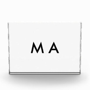 Einfaches Monogramm füge deinen Namensbuchstaben M Fotoblock