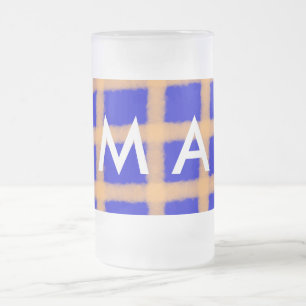 Einfaches Monogramm füge deinen Namensbuchstaben M Mattglas Bierglas