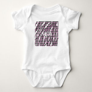 Einfaches Monogramm fügen Sie Ihren Namensbuchstab Baby Strampler