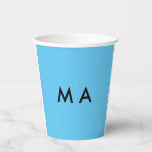 Einfaches Monogramm fügen Sie Ihren Namensbuchstab Pappbecher