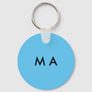 Einfaches Monogramm fügen Sie Ihren Namensbuchstab Schlüsselanhänger