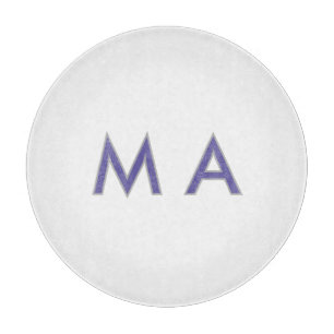 Einfaches Monogramm lila grau fügen Sie Ihren Name Schneidebrett