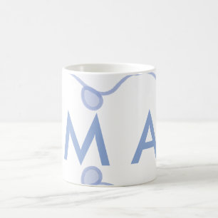 Einfaches Monogramm mit Ihrem Namensbuchstaben bla Kaffeetasse