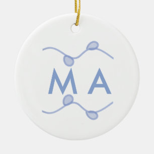 Einfaches Monogramm mit Ihrem Namensbuchstaben bla Keramik Ornament