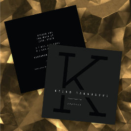 Einfaches Monogramm Moderner Minimalistischer Styl Quadratische Visitenkarte