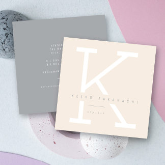 Einfaches Monogramm Moderner Minimalistischer Styl Quadratische Visitenkarte