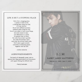 Einfaches Monogramm - Modernes Beerdigungsprogramm