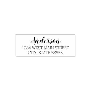 einfaches Monogramm-Rückgabeschema Permastempel