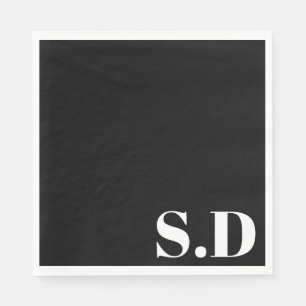 Einfaches Monogramm zur Hochzeit Personalisierte Serviette