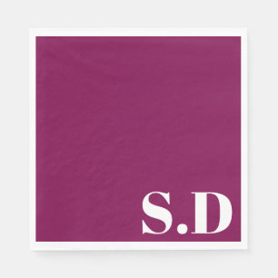 Einfaches Monogramm zur Hochzeit   Personalisierte Serviette
