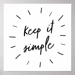 Einfaches Motivierend und inspirierendes Zitat beh Poster