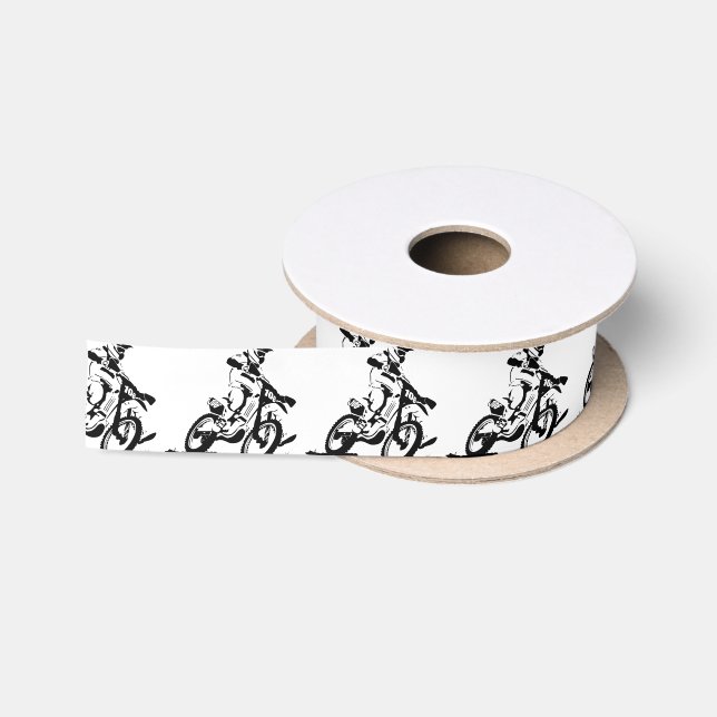 Einfaches Motorcross Fahrrad und Reiter Satinband (Spule)