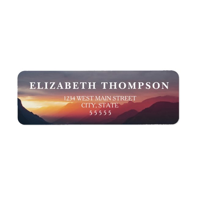 Einfaches Mountain Return Label (Vorne)