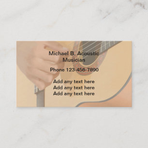 Einfaches Musiker-Musikdesign Visitenkarte