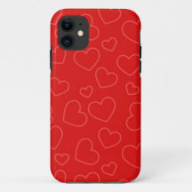 Einfaches Muster eines roten Herzens