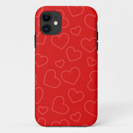 Einfaches Muster eines roten Herzens Case-Mate iPhone Hülle