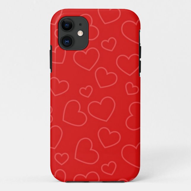 Einfaches Muster eines roten Herzens Case-Mate iPhone Hülle (Rückseite)