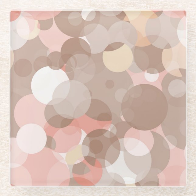 Einfaches Muster - Kreise Glasuntersetzer (Vorderseite)