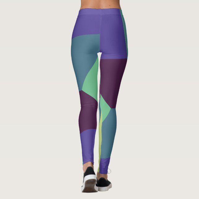Einfaches Muster mit schönen Farben Leggings (Rückseite)