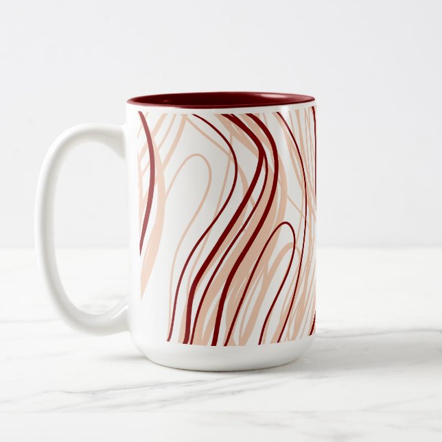Einfaches Muster Zweifarbige Tasse (Links)