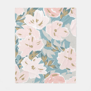 Einfaches nahtloses Muster des handgezogenen Gouac Fleecedecke