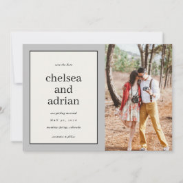 Einfaches neutrales Foto Save the Date