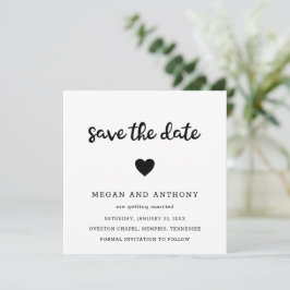 Einfaches Niedlich Heart Foto Moderne Hochzeit Save The Date