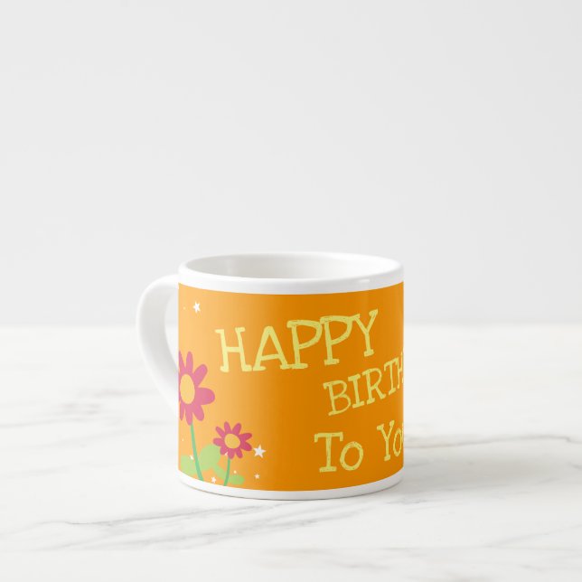 Einfaches Niedliche Geburtstag-Geschenk Espressotasse (Vorderseite Links)