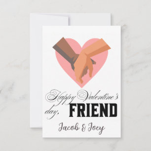 Einfaches Niedliches Herz Happy Valentines Day Cou