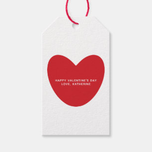 Einfaches niedliches Herz personalisiert Valentins Geschenkanhänger