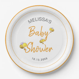 Einfaches Niedliches Honey Bee Baby Dusche Party Pappteller