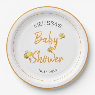 Einfaches Niedliches Honey Bee Baby Dusche Party Pappteller