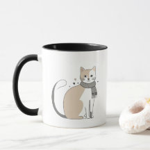 Einfaches niedliches Katzenmiedetier mit Valentini
