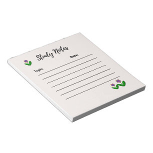 Einfaches Notizbuch für Blumenstudien Notizblock