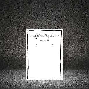 einfaches Ohrring-Rahmen-Display Logo hinzufügen Visitenkarte