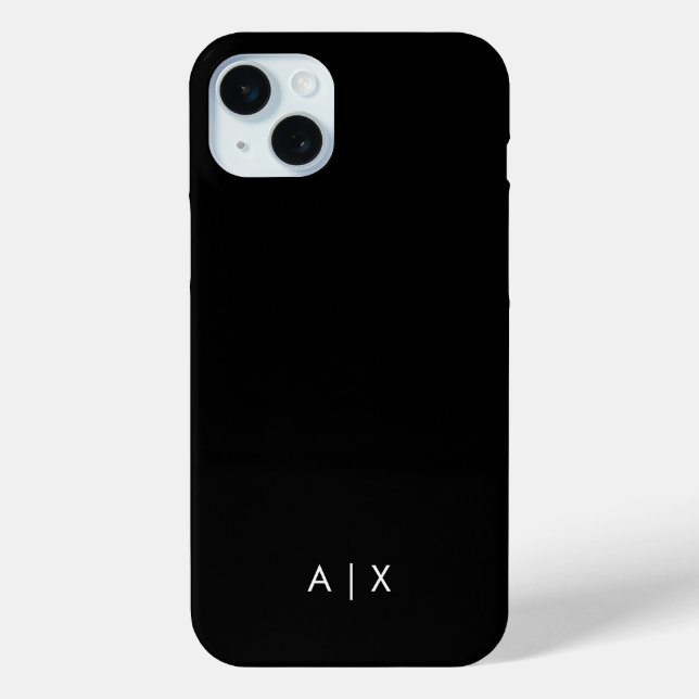Einfaches Paar-Name monogrammiert Case-Mate iPhone Hülle (Rückseite)