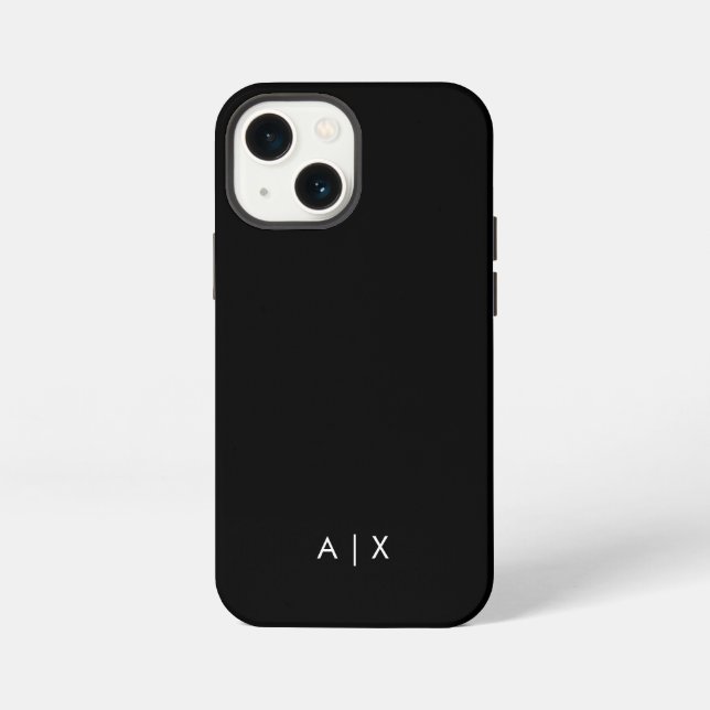 Einfaches Paar Name monogrammiert iPhone 13 Mini Hülle (Rückseite)