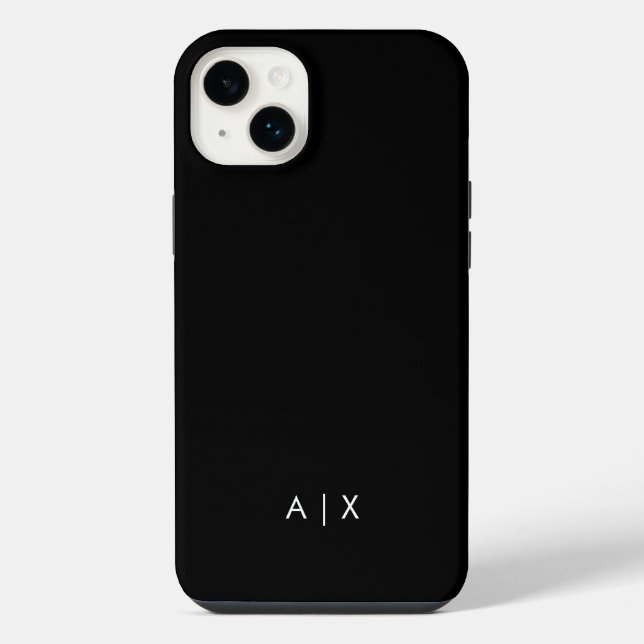 Einfaches Paar Name monogrammiert iPhone 14 Plus Hülle (Rückseite)