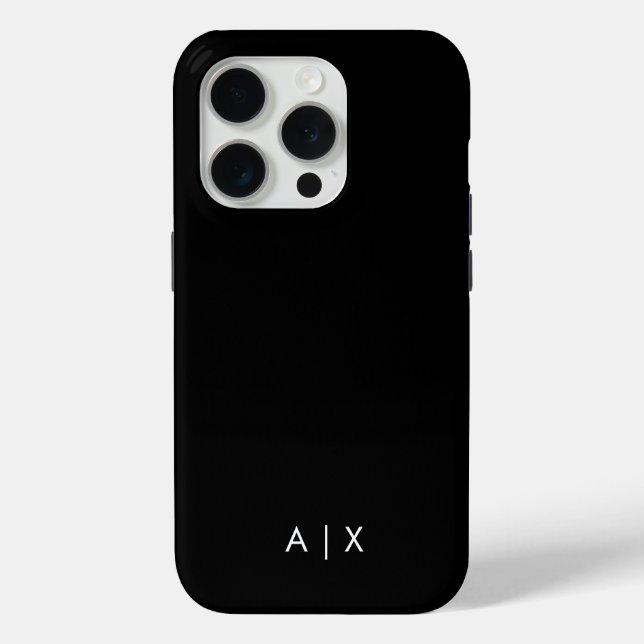 Einfaches Paarname monogrammiert Case-Mate iPhone Hülle (Rückseite)