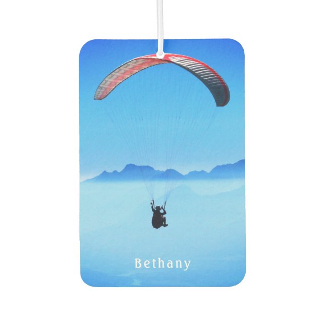 Einfaches Paragliding-Foto mit blauem Himmel Autolufterfrischer (Vorderseite)