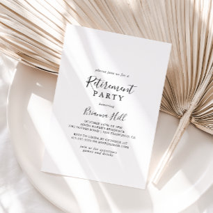 Einfaches Party für Minimalistische Altersvorsorge Einladung