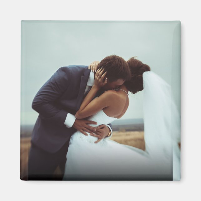 Einfaches Personalisiertes hochgezogenes Foto Magnet (Vorne)