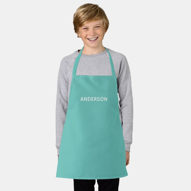 Einfaches personalisiertes Namensmonogramm | Elega Schürze (Getragen)